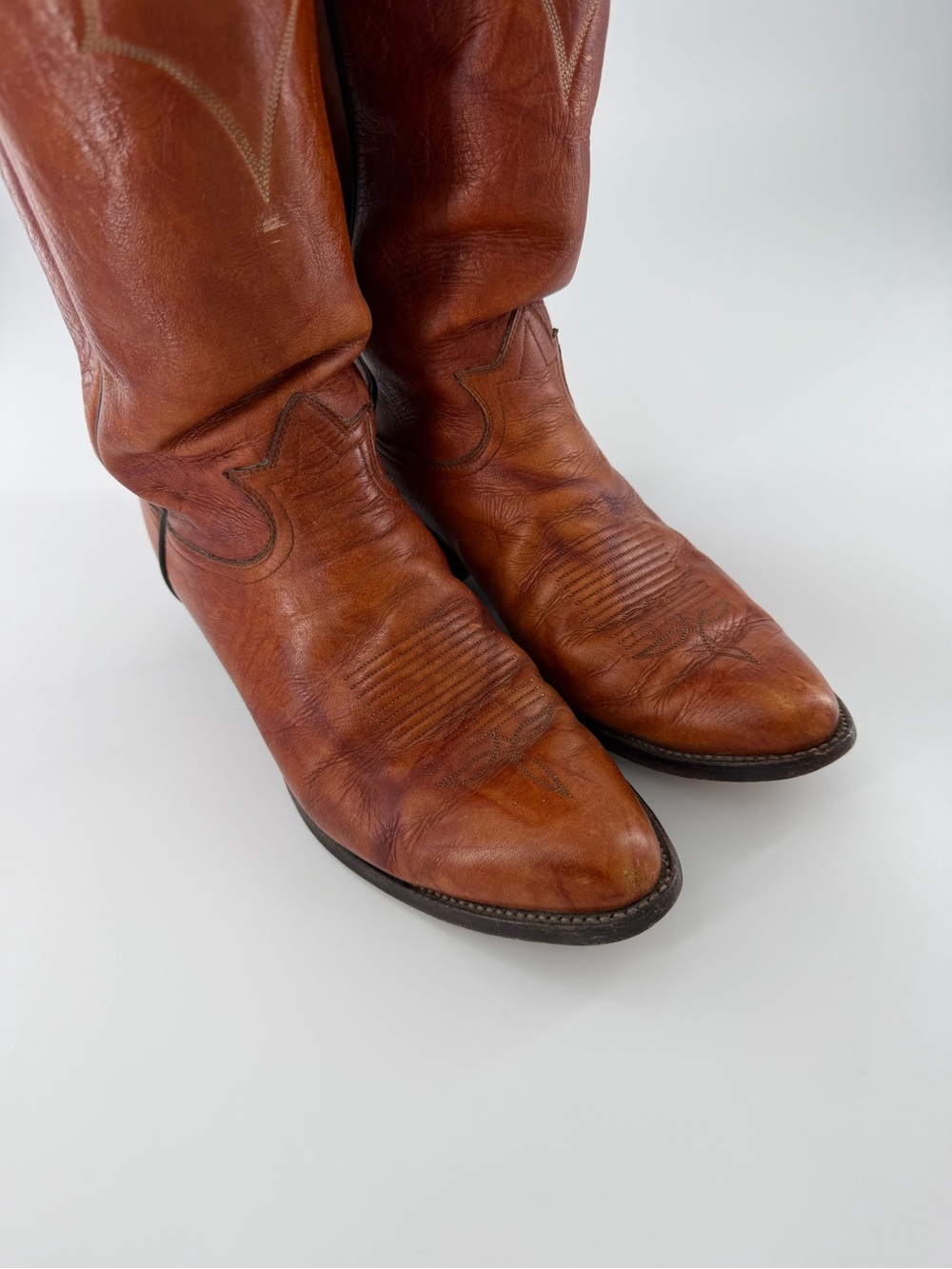 Tony Lama VTG Leather Cowboy Boots